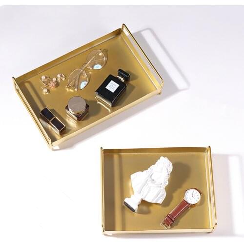 Metal Tray Nordic Style Ins Jewelry Iron Art Storage Desktop Living Room Coffee Table Decoration Baking Paint Process