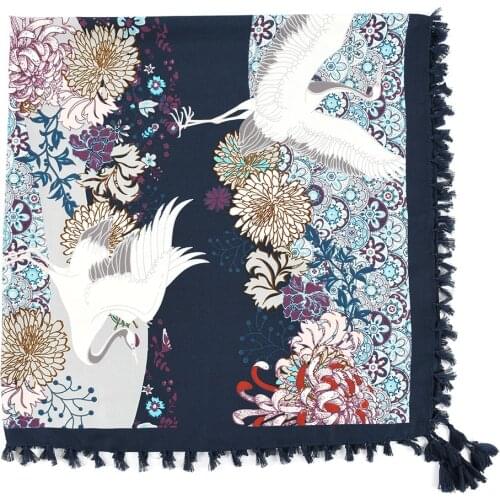 Fashion Russian Shawls Women Square Scarf Lady Jacquard Floral Tassel Headband Bohemia Style Neck Wrap Poncho Ebay Hot Sell 2020