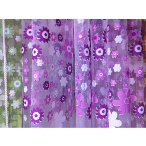 CS 119 100*200CM Fashion Floral Tulle Voile Door Window Curtain fabric Drape Panel Sheer Scarf Assorted plaid hotel material