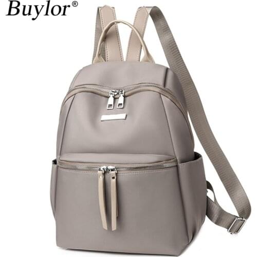 Buylor Fashion Women Backpack Oxford Cloth Retro Casual Female Backpack Girls School Bag Travel Bagpack Ladies Back Pack