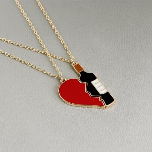 A Set Hot SALE Necklace Jewelry Euro-American Cartoon Bottle Love Pendant Necklace Wholesale Commemorative Gift