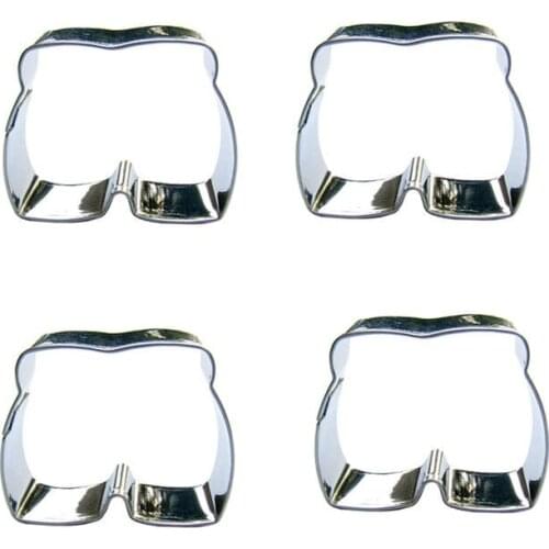 Small Motion shorts shape 4 piece biscuit cutting molds, baking tools, cake decorating soft candy tools