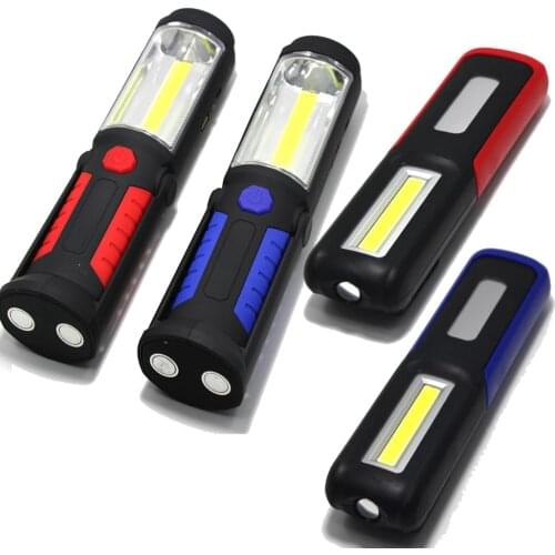 Portable COB Rechargeable Work Light Car Emergency Torch Outdoor Camping Lamp Built-in Battery Magnet Hook Inspection Lamp