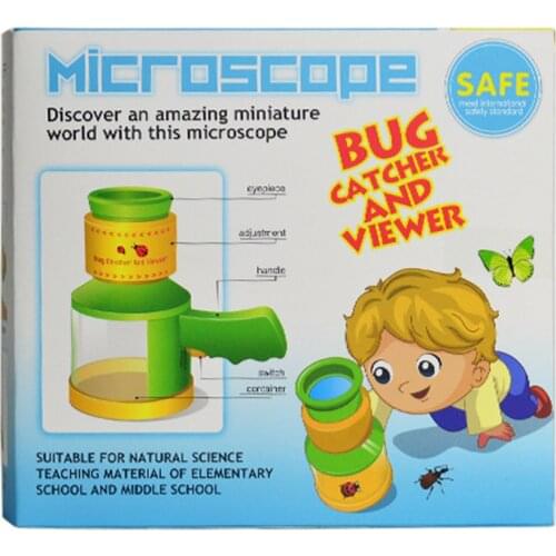 Insect Viewer Box Acrylic Bug Catcher Magnifier Microscope Box Science Toy earning Education Learning Machines for Kid Children