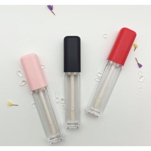 6ml Empty square pink red black Lip Gloss Tube 50pcs