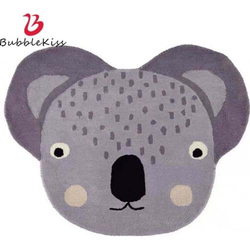 Bubble Kiss Thicker Fuffly Rug Bedroom Bedside Carpet Cartoon Koala Animal Shaped Rugs Nordic Decor Childrens Room Floor Mats