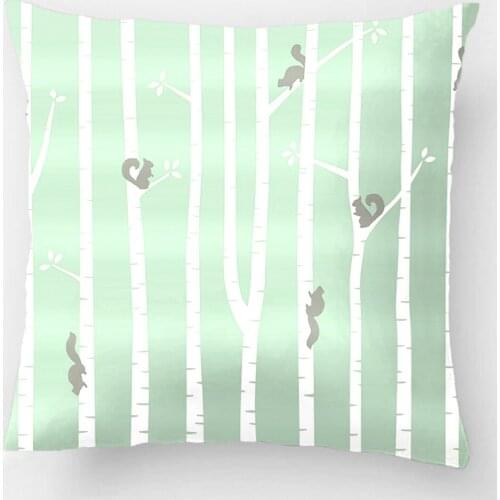 Grey Squirrels Climbing Birch Trees Throw Pillow Case Decorative Cushion Cover Pillowcase Customize Gift By Lvsure For Car Sofa