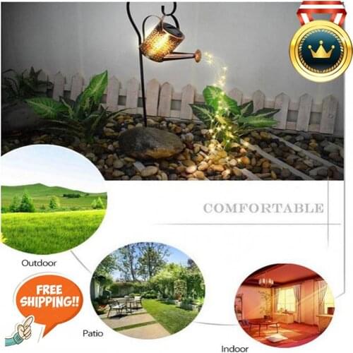 Solar Powered Outdoor Grass creative iron art kettle Lamp LED For Garden Lawn Landscape Lamp Holiday Light shower floor plug lig