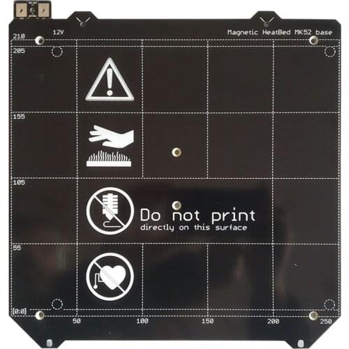 3D Printer Parts Clone I3 Mk3 3D Printer Heated Bed Magnetic Mk52 Heatbed 24V Assembly