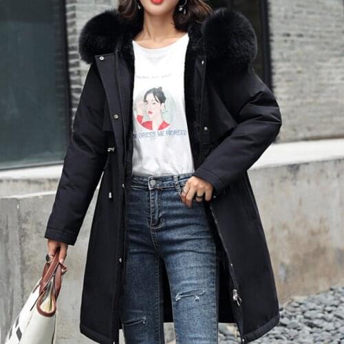 Winter Polyester Womens Down Jacket Hooded Long Sleeve Cardigan Zipper Pockets Solid Slim Thick Vogue Casual Down Jacket