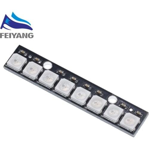 10pcs 8 channel WS2812 5050 RGB LED lights built-in full color-driven development board