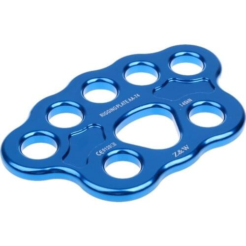 45KN Paw Rigging Plate Climbing Rigging Plate with Multiple Anchor Holes for Caving Climbing Rock Climbing