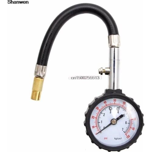Car Truck Auto Motor Tyre Tire Air Pressure Gauge Dial Meter Tester 0-100PSI