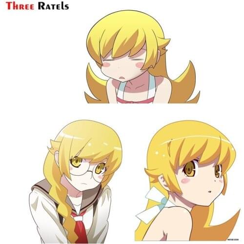 Three Ratels FC676 Anime Oshino Shinobu Monogatari Series Car Stickers for mercedes laptop decal