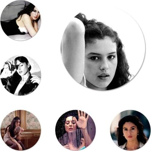 Monica bellucci Sexy Malena Brooch Pin Cosplay Badge Accessories For Clothes Backpack Decoration Gift 58mm