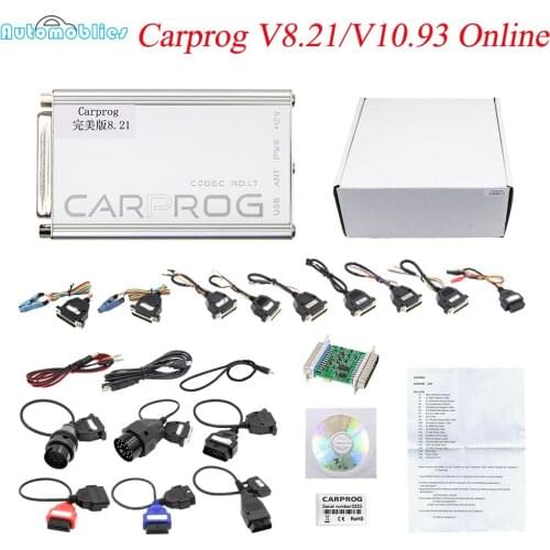 Carprog V8.21 SW V10.93 Car Prog ECU Chip Tunning Car Repair Tool Carprog Programmer with All 21 Adapters Car Diagnostic Tool
