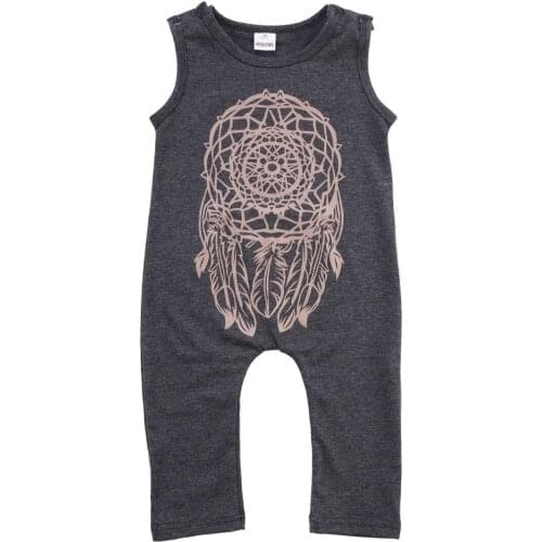 One Piece Kids Baby Boys Girls Romper Overalls Sleeveless Cotton High Quality Casual Clothes Outfit 0-5Y