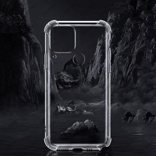 Skinlee Transparent For Realme Narzo 30A Official Original Shockproof Clear Fourcorner Cover For Realme C15 C11 C12 C25 Case