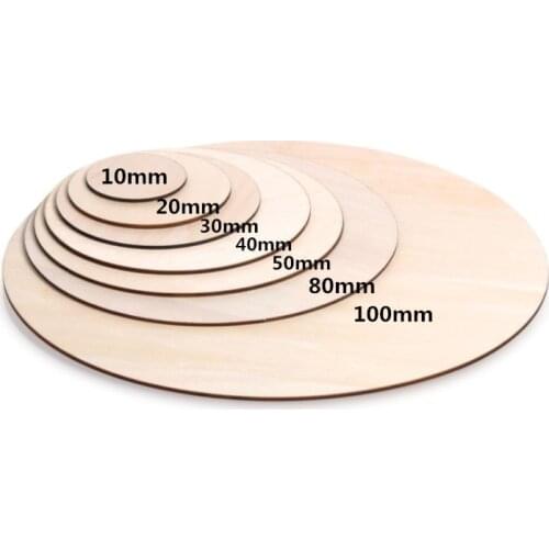 10-80mm Wood Disks Crafts Log Slices Discs Cutout Circle Round Large for Paint Wedding DIY Decoration