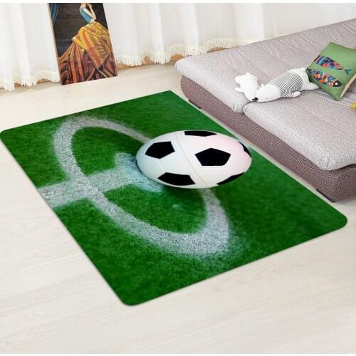 Football pattern Carpets For Living Room Decor rug Kids bedroom Bedside Game Carpet Child room Crawl mat Flannel Large Area Rugs