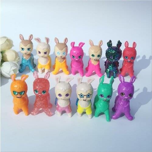 20pcs/lot Cartoon Action Figure 4cm Girls Toys Colorful Deer Kids Toys Home Decoration