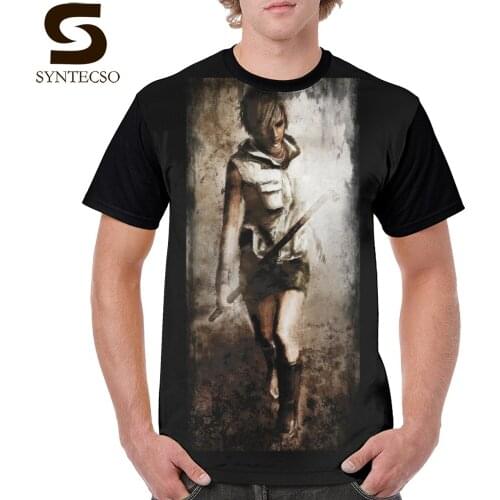 Silent Hill T Shirt Heather Silent Hill T-Shirt Polyester Graphic Graphic Tee Shirt Short Sleeves 4xl Casual Male Cute Tshirt