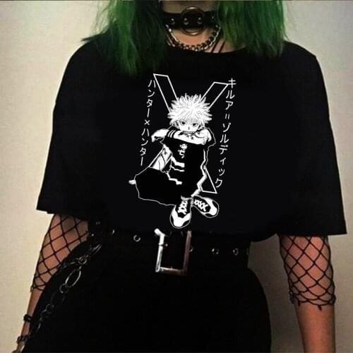Killua Zoldyck T Shirt Short Sleeve Hunter X Hunter Harajuku Anime Summer Tee Unisex