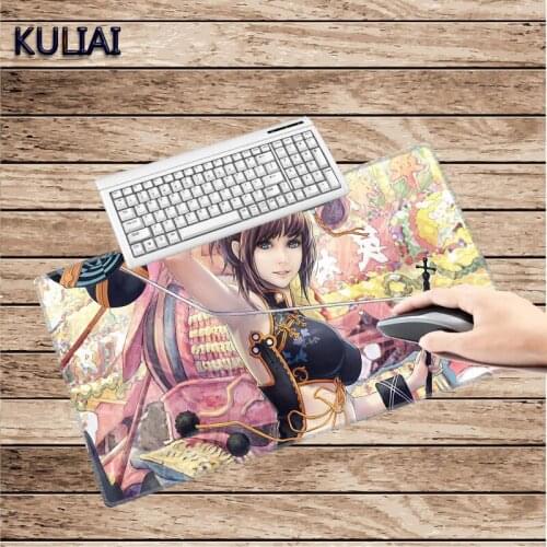 XGZ Sexy Beautiful Girl Print Wallpaper Mousepad 400X700X3MM Rubber Durable Suitable for Optical Electronic Track Wheel Mouse