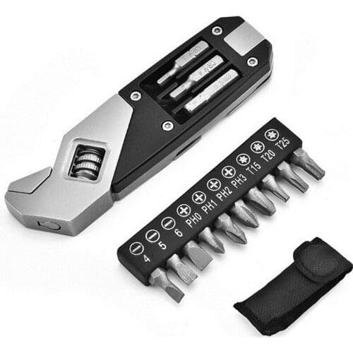 Multifunctional adjustable wrench Screwdriver hex key Multitool Universal Wrench Tool Repair Tools Home Hand Tools with bag