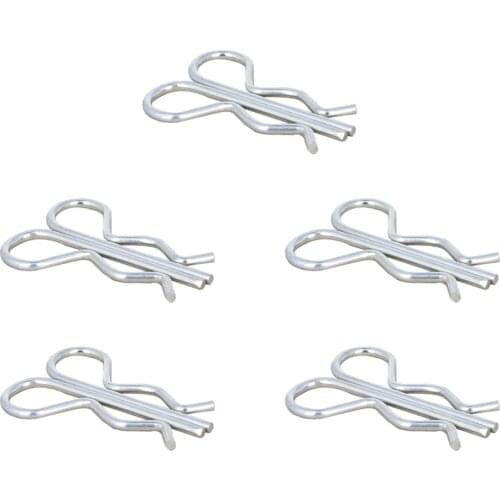 Mromax 10/20/50/100pcs Top Quality R-type Spring Pin Carbon Steel Galvanized 2*40/2*43/2.5*45/3.5*75/3*60mm Hardware Fastener