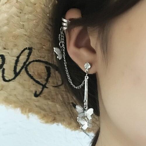 2020 New Butterfly Earrings Stainless Steel Ear Clips Without Pierced Ear Clips Butterfly Cartilage Earrings Female Jewelry