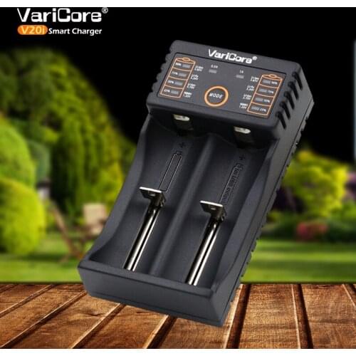Novelty of Multifunctional varicore V20i 18650. 26650.16340.17335.17500.14500.10440, AA. AAA.22650. Dual Input Charger 5V2A