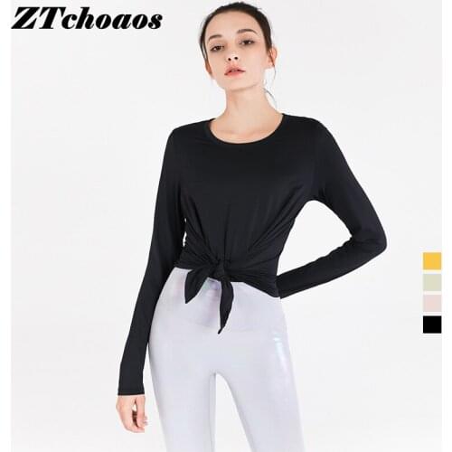 New fashion temperament fitness suit quick drying training long sleeve running top Yoga suit