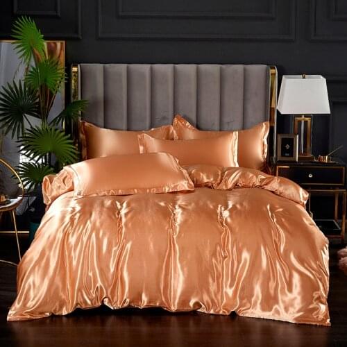 The New One-Piece Imitation Tencel Quilt Cover Soft Skin-Friendly Solid Color Quilt Cover（ Pillow Cases Need To Be Purchased Se