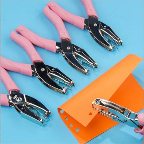 Portable Hand-held Puncher Loose-leaf Paper Cutter Single Hole Puncher School Office Binding Stationery