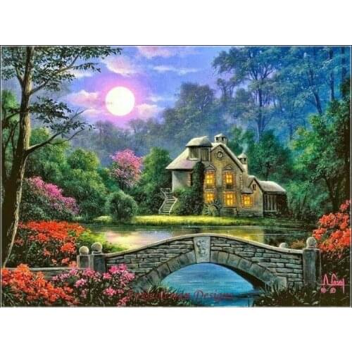 Needlework for embroidery DIY DMC High Quality - Counted Cross Stitch Kits 14 ct Oil painting - The Moonlight