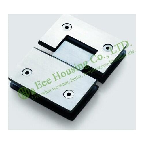 Stainless Steel Glass Connector, 180 Degree Shower Door Hinge, Bathroom Glass Door hinge,Satin finished Glass clamp,glass clips