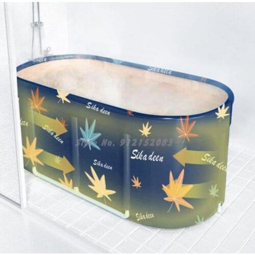 Adult Bath Bucket Folding Bath Bucket Household Rectangular Bathtub Full Body Large Mesh Red Bath Bucket Bathtub Artifact