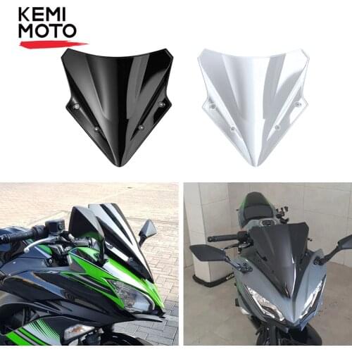 KEMiMOTO Windshield For KAWASAKI Ninja 650 Windscreen wind screen wind shield Ninja650 2017 2018 2019 Motorcycle Accessories