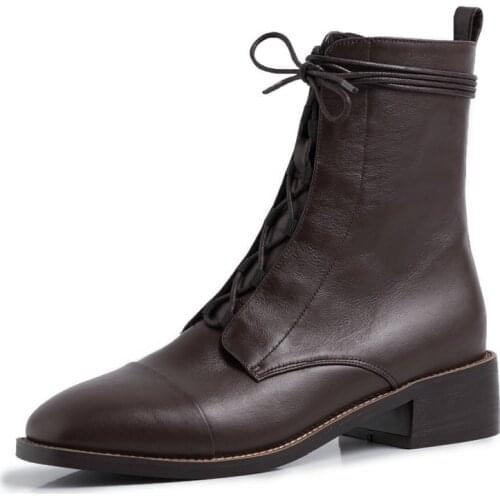 New style Genuine leather Riding boots Womens boots The European Autumn and winter Female boots cowhide Womens shoes