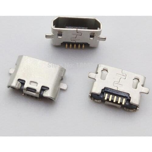 100pcs For Motorola G2 Huawei Y6 P8 C8817 max Lite 4C 3X Pro G750-T20 Micro USB SMD DIP Charging Port Connector Plug Jack Socket