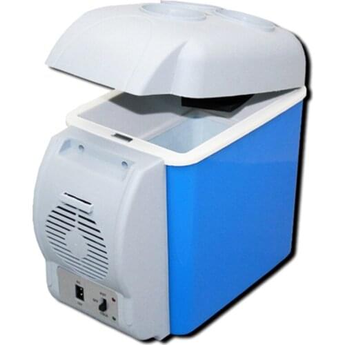 12V 7.5L Mini Car Fridge Cooler and Warmer Box (Blue)