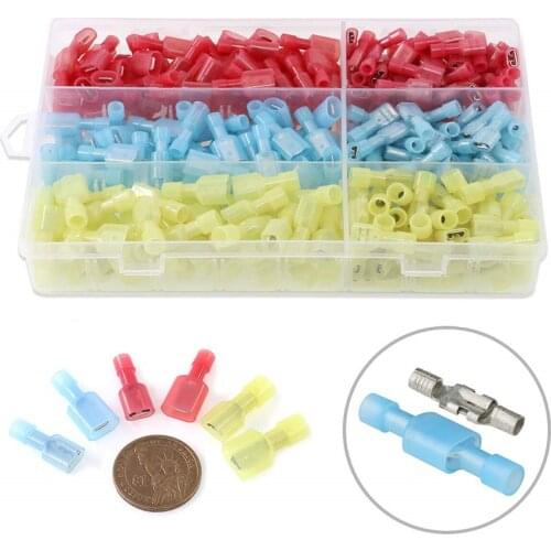 180Pcs Waterproof Nylon Insulated Spade Female Male Wire 10-22Gauge Wire Connectors Terminal Kit Assortment