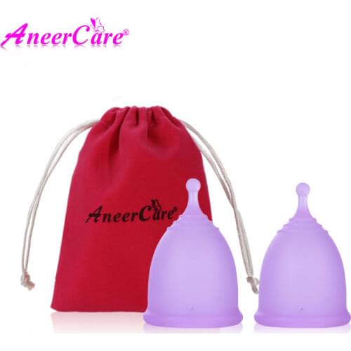 2Pcs Menstrual Cup Feminine Hygiene Medical 100% Silicone Cup Period Menstrual Reusable Lady Cup Copa Certified Menstrual Cups