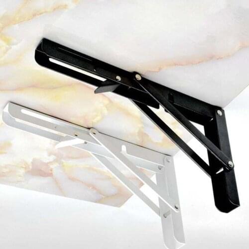 2PCS K-Type Wholesale Heavy Duty Adjustable Wall Mounting Folding Bracket Shelf Thickened Triangular Support Rod Holders