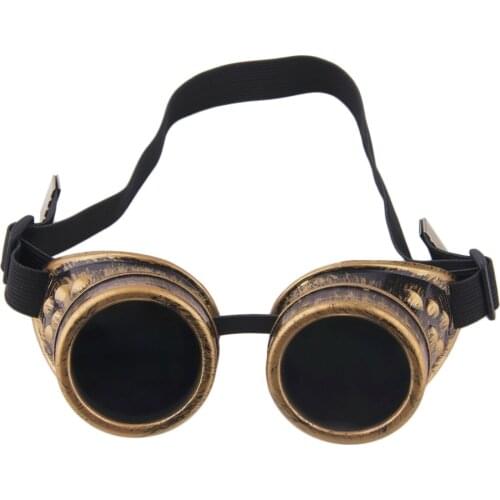 2019 Fashion Retro Steampunk Cyber Goggles Glasses Cyber Goggles Steampunk Glasses Vintage Retro Welding Gothic Sunglasses