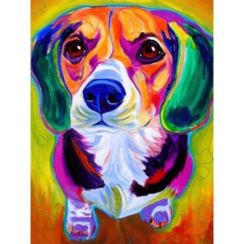 5D DIY Full Diamond Painting Animal Dog Pet Cross Stitch Kit Mosaic Picture Rhinestone Embroidery Decoration