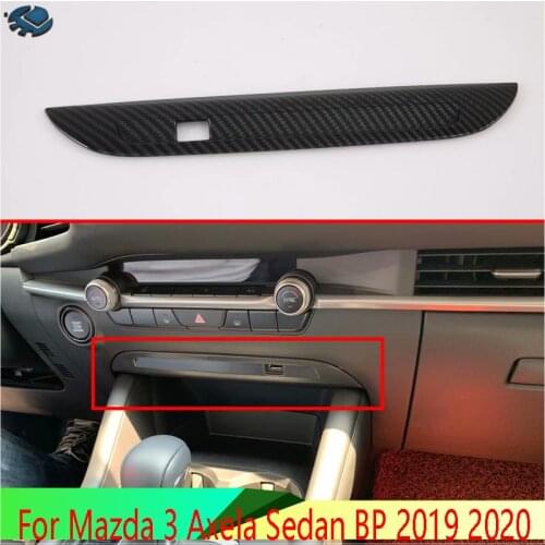 For Mazda 3 Axela Sedan BP 2019 2020 Car Accessories Carbon Fiber Style Front USB interface frame decoration