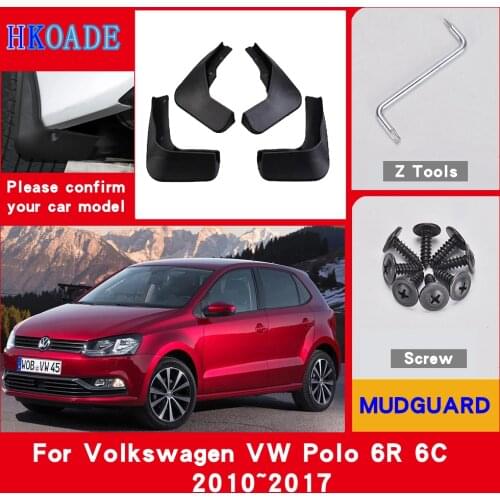 Car Mud Flaps For Volkswagen VW Polo 6R 6C 2010~2017 Mudguards Splash Guards Fender Mudflaps Car Fender Accessories