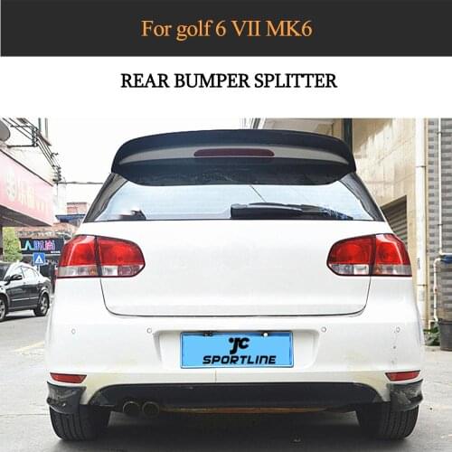 Car Rear Splitters FlapsFor Volkswagen VW Golf 6 Standard 2010 - 2013 Carbon Fiber Rear Bumper Splitters Flaps Cupwings